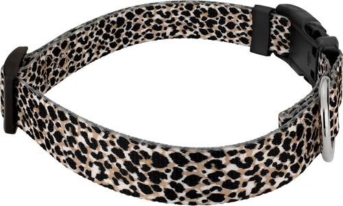 Show full view: Country Brook Petz Deluxe Cheetah Dog Collar, Black, 11 to 13-in neck, 5/8-in wide slide 4 of 5