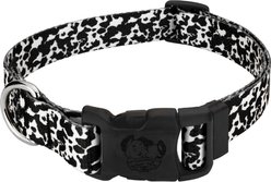 Country Brook Petz Deluxe Dairy Cow Dog Collar, Black, 7 to 9-in neck, 1/2-in wide