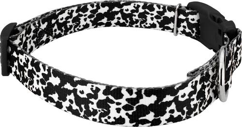 Show full view: Country Brook Petz Deluxe Dairy Cow Dog Collar, Black, 7 to 9-in neck, 1/2-in wide slide 4 of 5