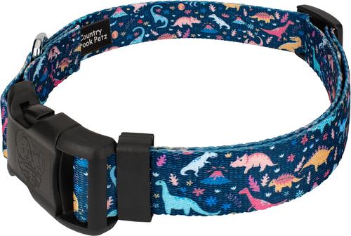 Show full view: Country Brook Petz Deluxe Dinosaurs Dog Collar, Blue, XX-Small: 7 to 9-in neck, 1/2-in wide slide 5 of 7