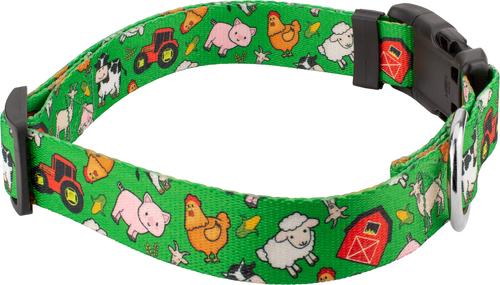 Show full view: Country Brook Petz Deluxe Farm Life Y'all Dog Collar, Green, Large: 16 to 22-in neck, 1-in wide slide 5 of 6