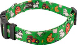 Country Brook Petz Deluxe Farm Life Y'all Dog Collar, Green, Small: 11 to 13-in neck, 5/8-in wide slide 2 of 6