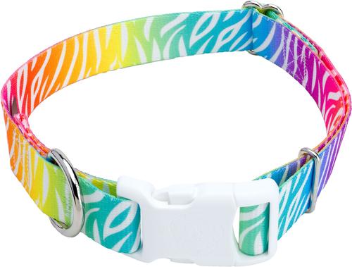 Show full view: Country Brook Petz Deluxe Fashion Zebra Dog Collar, Multi-Colored, 7 to 9-in neck, 1/2-in wide slide 1 of 8