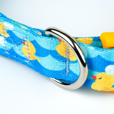 Show full view: Country Brook Petz Deluxe Just Ducky Dog Collar with Yellow Buckle, Blue, Medium: 13 to 16-in neck, 1-in wide slide 6 of 7