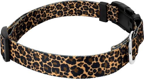 Show full view: Country Brook Petz Deluxe Leopard Print Dog Collar, Brown, 18 to 26-in neck, 1-in wide slide 7 of 8