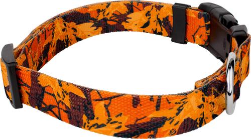 Show full view: Country Brook Petz Orange Sunset Camo Deluxe Dog Collar, Orange, Small slide 7 of 8