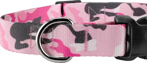 Show full view: Country Brook Petz Deluxe Pink & Grey Camo Dog Collar, Pink, Large slide 7 of 7