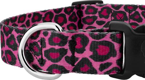Show full view: Country Brook Petz Deluxe Pink Leopard Dog Collar, Pink, 9 to 11-in neck, 1/2-in wide slide 5 of 5