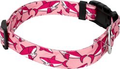 Country Brook Petz Deluxe Pink Sharks Dog Collar, Pink, Large: 16 to 22-in neck, 1-in wide slide 2 of 7