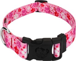 Country Brook Petz Deluxe Puppy Love Dog Collar, Pink, Large: 16 to 22-in neck, 1-in wide