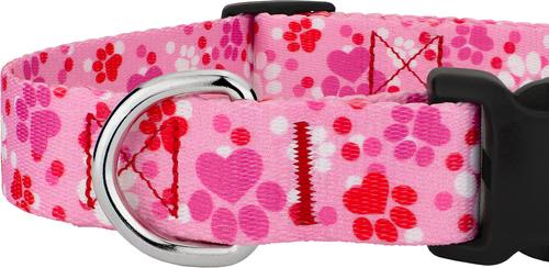 Show full view: Country Brook Petz Deluxe Puppy Love Dog Collar, Pink, Medium:13 to 16-in neck, 1-in wide slide 5 of 6