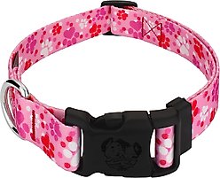Country Brook Petz Deluxe Puppy Love Dog Collar, Pink, Small: 11 to 13-in neck, 5/18-in wide
