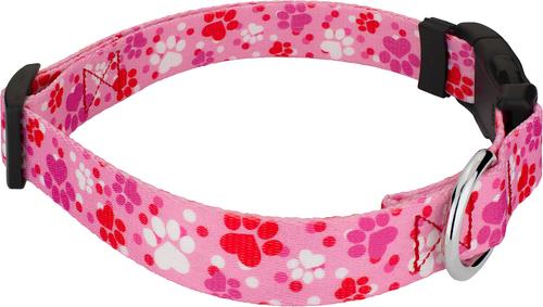 Show full view: Country Brook Petz Deluxe Puppy Love Dog Collar, Pink, X-Large: 18 to 26-in neck, 1-in wide slide 4 of 6