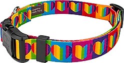 Country Brook Petz Deluxe Rainbow Hearts Dog Collar, Multi, Medium:13 to 16-in neck, 1-in wide slide 2 of 7