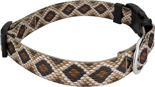 Show full view: Country Brook Petz Deluxe Rattlesnake Dog Collar, Brown, 18 to 26-in neck, 1-in wide slide 4 of 5
