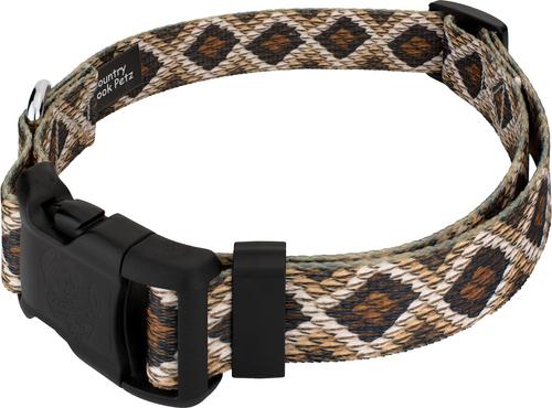 Show full view: Country Brook Petz Deluxe Rattlesnake Dog Collar, Brown, 9 to 11-in neck, 1/2-in wide slide 3 of 5
