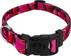 Country Brook Petz Deluxe Romantic Hearts Dog Collar, Red, X-Large: 18 to 26-in neck, 1-in wide