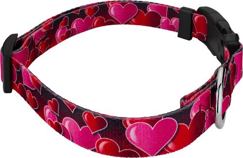 Show full view: Country Brook Petz Deluxe Romantic Hearts Dog Collar, Red, X-Large: 18 to 26-in neck, 1-in wide slide 4 of 5