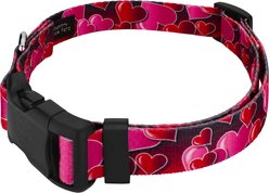 Country Brook Petz Deluxe Romantic Hearts Dog Collar, Red, XX-Small: 7 to 9-in neck, 1/2-in wide slide 2 of 5