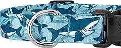 Country Brook Petz Deluxe Sharks Dog Collar, Blue, Large: 16 to 22-in neck, 1-in wide slide 2 of 7