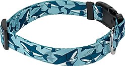 Country Brook Petz Deluxe Sharks Dog Collar, Blue, Small: 11 to 13-in neck, 5/8-in wide slide 2 of 7