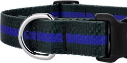 Country Brook Petz Deluxe Thin Blue Line Dog Collar, Black, Large slide 2 of 5