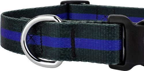 Show full view: Country Brook Petz Deluxe Thin Blue Line Dog Collar, Black, XX-Small slide 5 of 5