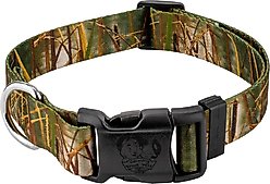 Country Brook Petz Deluxe Waterfowl Camo Dog Collar, Green, Medium