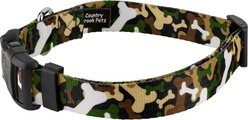 Country Brook Petz Deluxe Woodland Bone Camo Dog Collar, Green, X-Small slide 2 of 7
