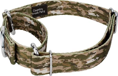Show full view: Country Brook Petz Desert Viper Camo Martingale Dog Collar, Brown, Small slide 4 of 6