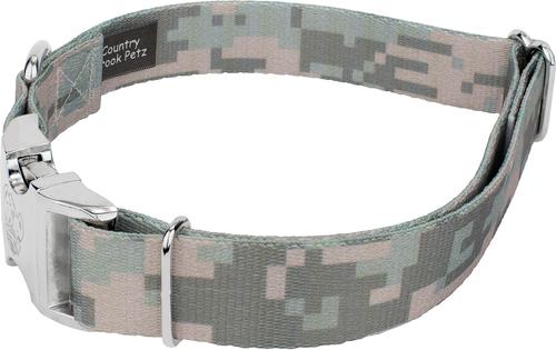 Show full view: Country Brook Petz Digital Camo Premium Dog Collar, Green, Small: 11 to 13-in neck, 5/8-in wide slide 3 of 5