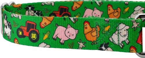 Show full view: Country Brook Petz Farm Life Y'all Martingale Dog Collar, Green, Large: 18 to 26-in neck, 1-in wide slide 6 of 6