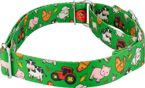 Show full view: Country Brook Petz Farm Life Y'all Martingale Dog Collar, Green, Small: 11 to 15-in neck, 5/8-in wide slide 5 of 6