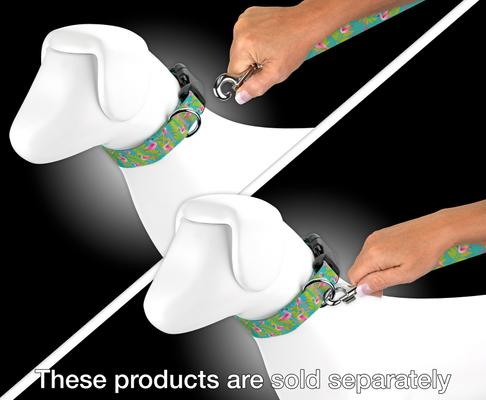 Show full view: Country Brook Petz Flamingos Dog Leash, Teal, Large: 4-ft long, 1-in wide slide 5 of 5