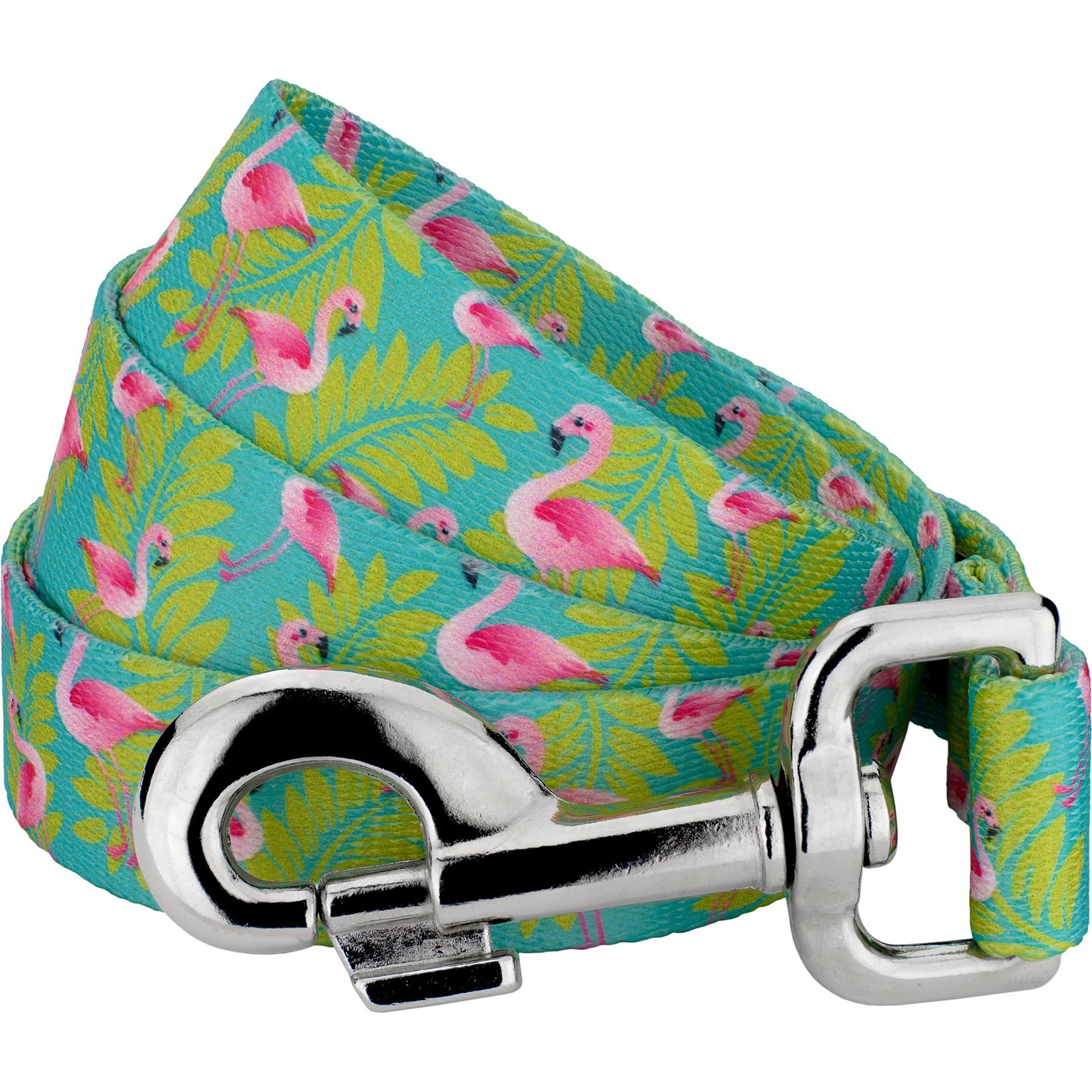 Country Brook Petz Flamingos Dog Leash, Teal, Medium: 4-ft long, 5/8-in wide