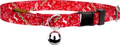 Country Brook Petz Ho Ho Ho Cat Collar, Red, 8 to 12-in neck, 1/2-in wide