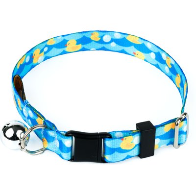 Country Brook Petz Country Brook Petz Just Ducky Breakaway Cat Collar, Blue, 8 to 12-in neck, 1/2-in wide