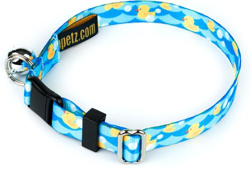 Show full view: Country Brook Petz Just Ducky Breakaway Cat Collar, Blue, 8 to 12-in neck, 1/2-in wide slide 9 of 10