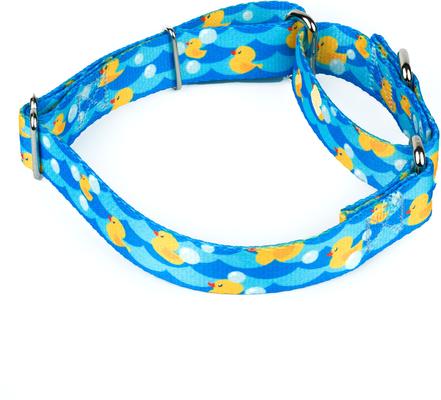 Show full view: Country Brook Petz Just Ducky Martingale Dog Collar, Blue, Small: 11 to 15-in neck, 5/8-in wide slide 4 of 6