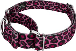Country Brook Petz Leopard Polyester Martingale Dog Collar, Pink, Small: 11 to 15-in neck, 5/8-in wide slide 2 of 5