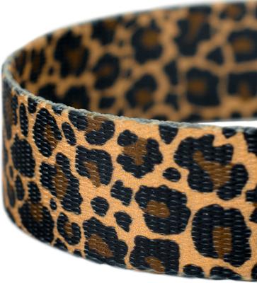 Show full view: Country Brook Petz Leopard Print Dog Leash, Brown, Large: 6-ft long, 1-in wide slide 3 of 4