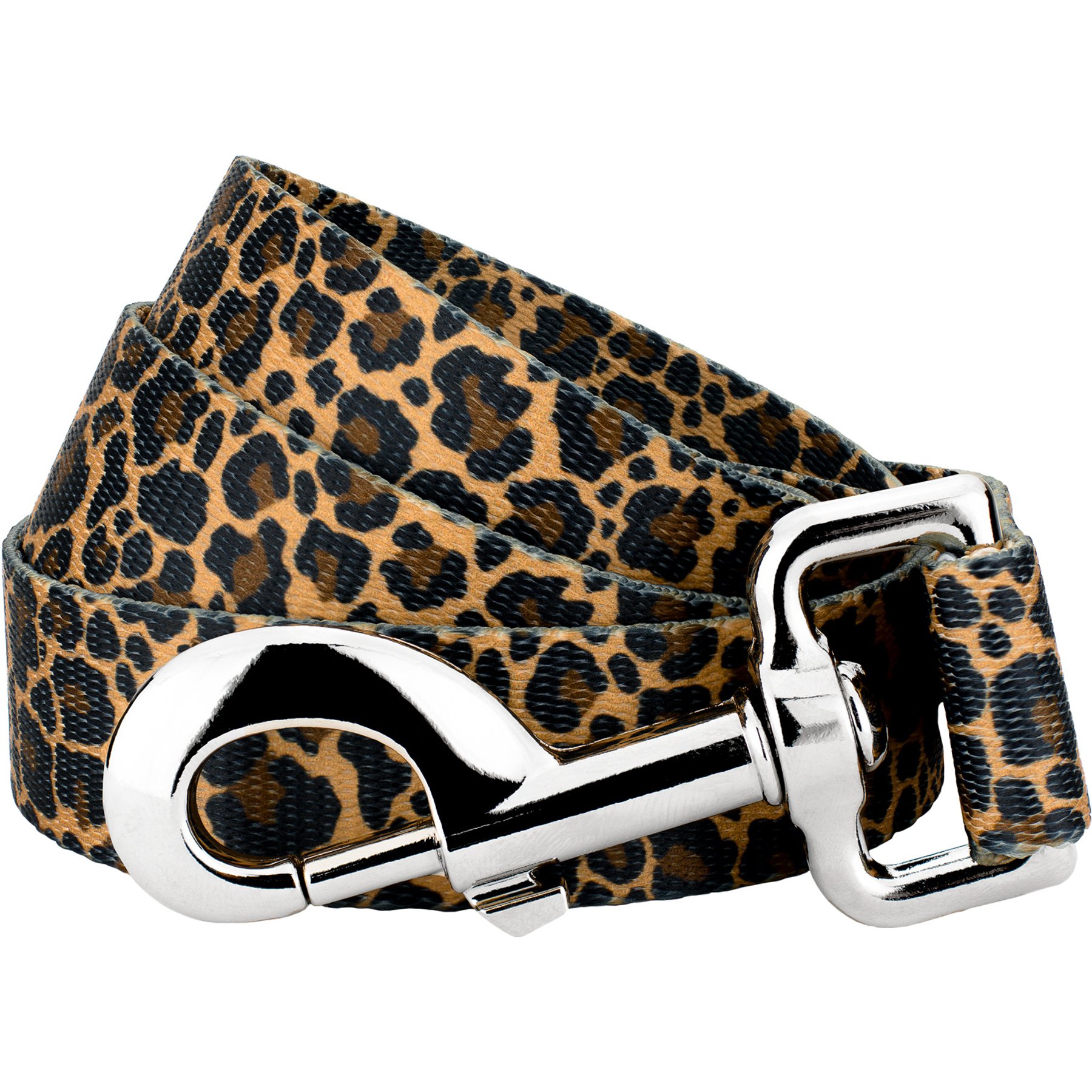 Country Brook Petz Leopard Print Dog Leash, Brown, Small: 4-ft long, 1/2-in wide