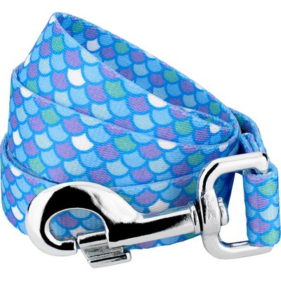 Country Brook Petz Country Brook Petz Mermaid Scales Print Leash, Blue, Medium: 6-ft long, 5/8-in wide