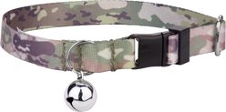 Country Brook Petz Mountain Viper Camo Breakaway Cat Collar, Green, 8 to 12 in neck, 1/2-in wide