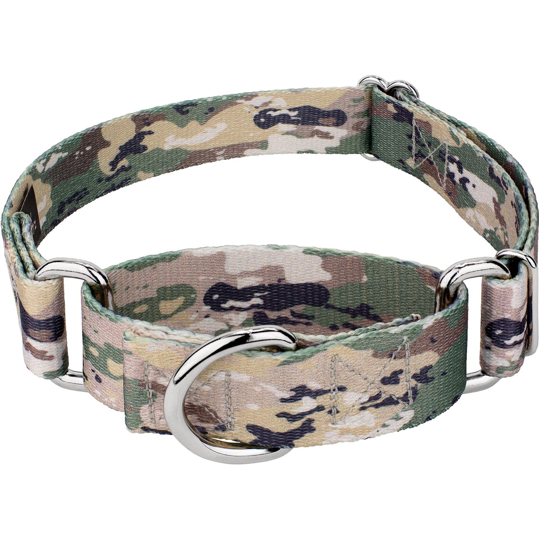 Country Brook Petz Mountain Viper Camo Martingale Dog Collar, Green, Small