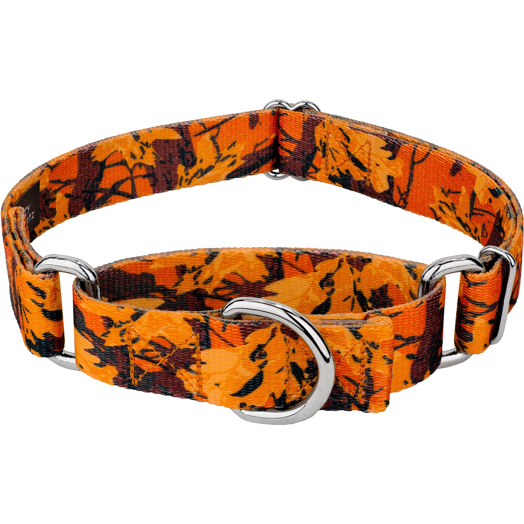 Country Brook Petz Orange Sunset Camo Martingale Dog Collar, Orange, X-Small