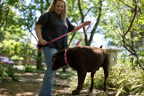 Show full view: Country Brook Petz Pink Bone Camo Deluxe Dog Collar, Pink, Large slide 4 of 8
