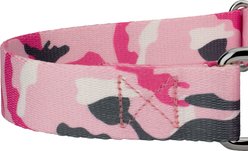 Country Brook Petz Pink & Grey Camo Martingale Dog Collar, Pink, Small slide 2 of 5