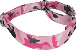 Country Brook Petz Pink & Grey Camo Martingale Dog Collar, Pink, X-Small slide 2 of 5