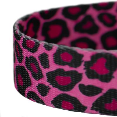 Show full view: Country Brook Petz Pink Leopard Print Leash, Pink, Medium: 4-ft long, 5/8-in wide slide 3 of 4